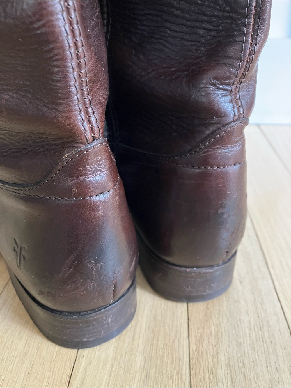 Frye Melissa Equestrian tall brown leather boots 8 1/2 - Picture 8 of 11